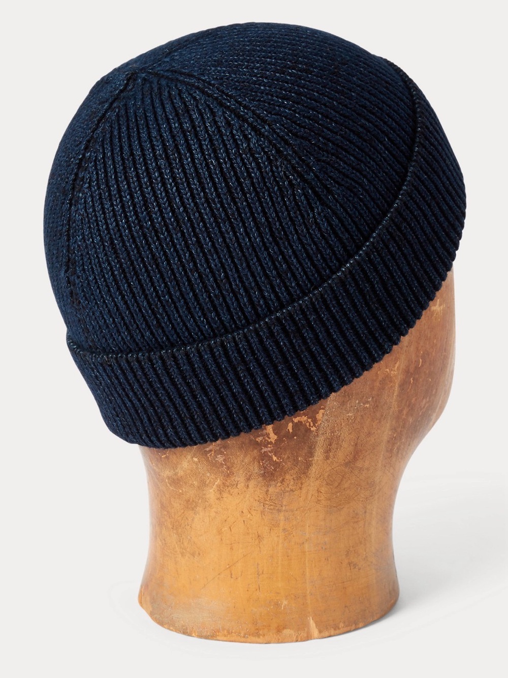 Ralph Lauren Double RL Navy Ribbed Knit Beanie - Picture 2 of 6